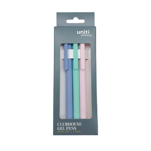 Uniti Clubhouse Pens 3 Pack Multi-Coloured