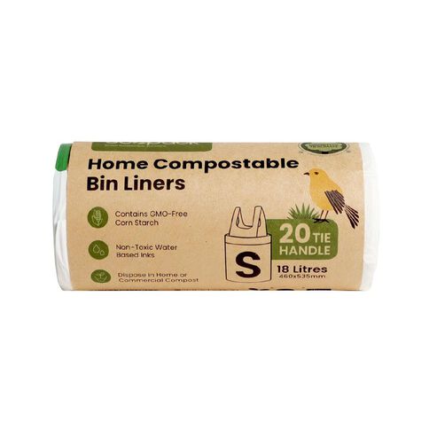 Ecopack Compostable Bin Liners 18L 20 pack