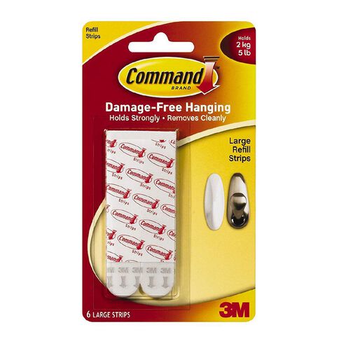Command Mounting Strips 6pk White Large