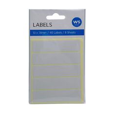 WS Labels 1.9cm x 7.8cm