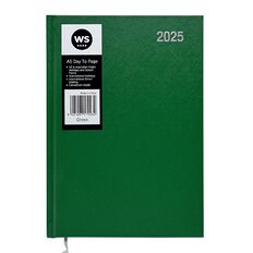 WS Colour Pop  2025 Diary A5 Date To Page Green A5