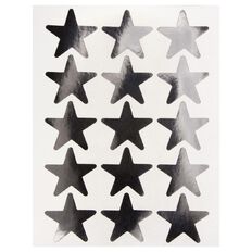 Quik Stik Labels Labels Stars Large Silver