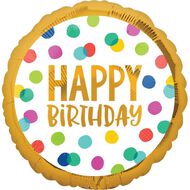 Anagram Happy Dots Foil Balloon Standard 17in