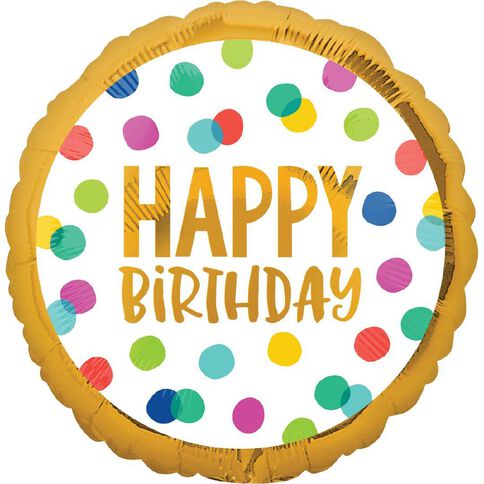 Anagram Happy Dots Foil Balloon Standard 17in