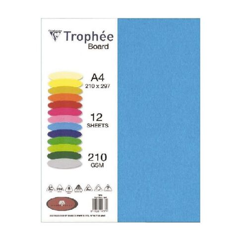 Trophee Board 210gsm Royal Blue A4 12 Pack