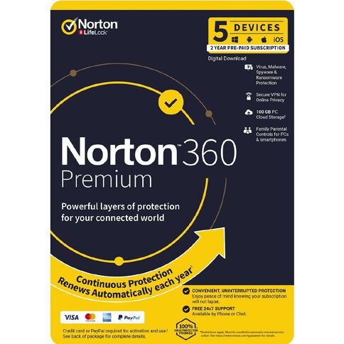 Norton 360 Premium 5 Device 12 Months