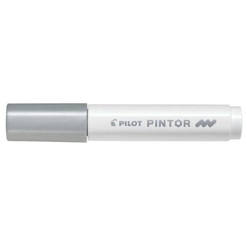 Pilot Pintor Marker Bullet Medium 4.5mm Tip Silver