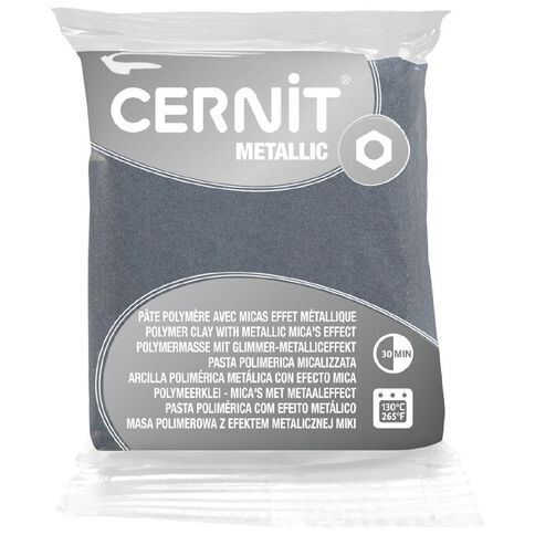 Cernit Polymer Clay Metallic 56g Silver Silver