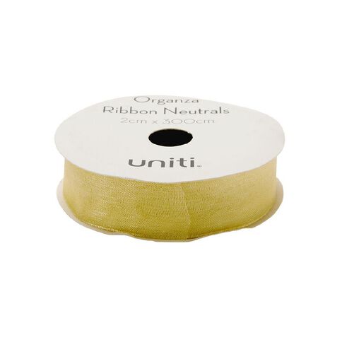 Uniti Organza Ribbon Neutrals 3m Assorted