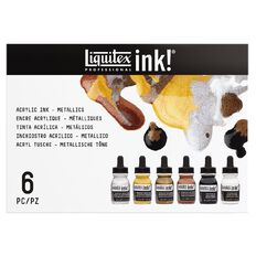 Liquitex Ink 6 x 30ml Set Metallics Multi-Coloured