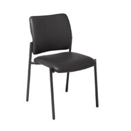 Eden Polo Chair Four-leg Black Frame Black Vinyl