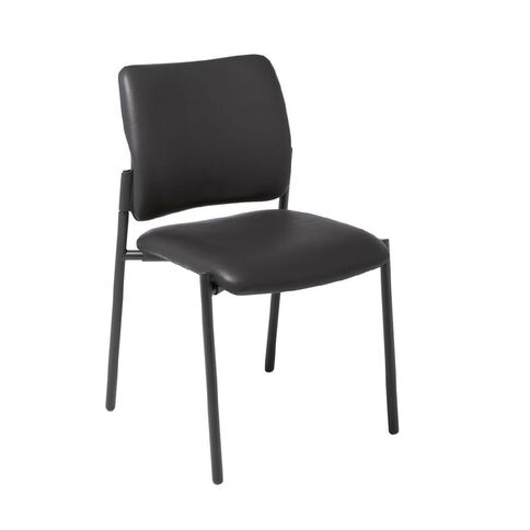 Eden Polo Chair Four-leg Black Frame Black Vinyl