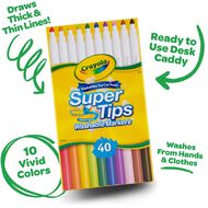 Crayola 40 Pack Supertips Washable Marker Deskpack