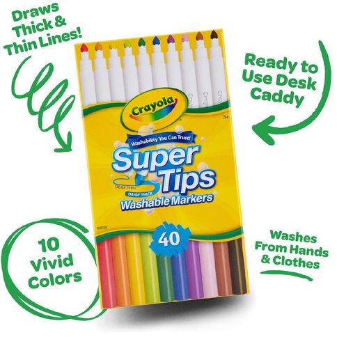Crayola 40 Pack Supertips Washable Marker Deskpack