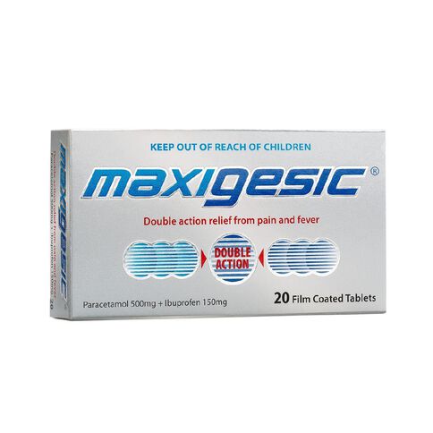 Maxigesic Tablets 500g/150g 20 Pack