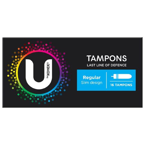 U By Kotex Regular Tampons 16 Pack