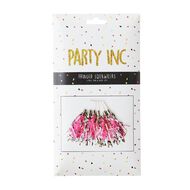 Party Inc Party Favours Fringed Squawkers Pink Silver 6 Pack