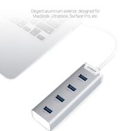 mbeat Stick 4 Port USB 3.0 Hub Silver