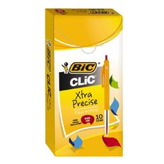 Bic Pen Clic Fine 10 Pack Red Mid