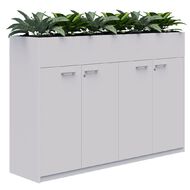 Rapid H Door STO Planter with Plants 1200 x 1800 Lockable Silver
