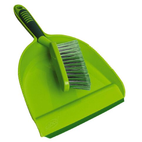 Sabco Cleanline Blade Dustpan & Brush Green Mid