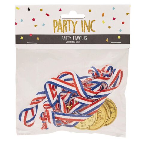 Party Inc Party Favours Winner Medal 5 Pack