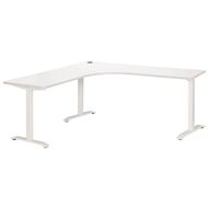 Jasper J Emerge Metal Leg Workstation 1800 x 750 White/White