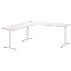 Jasper J Emerge Metal Leg Workstation 1800 x 750 White/White