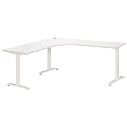 Jasper J Emerge Metal Leg Workstation 1800 x 750 White/White