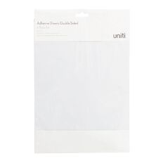 Uniti Double Side Adhesive Sheets 4 Pack White A4