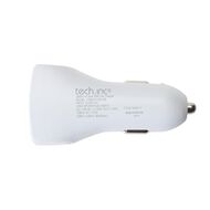 Tech.Inc USB-C + A 32W PD Dual Car Charger White