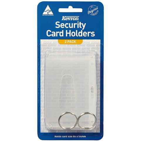 Kevron Access And Security Card Holders 2 Pack Clear