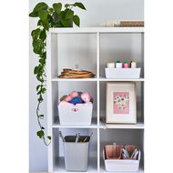 Living & Co Lisse Shallow Lidded Organiser White 6L
