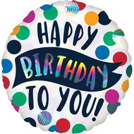Amscan 45cm Standard Holographic Happy Birthday To You