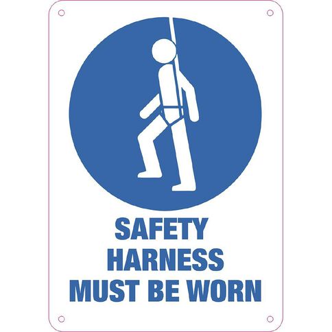 WS Safety Harness Must be Worn Sign Small 340mm x 240mm