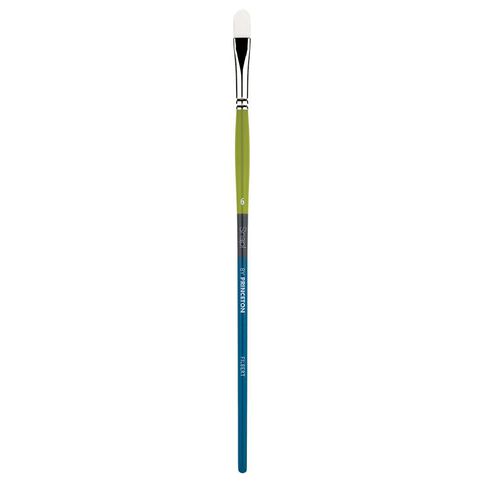 Princeton Snap Long Handle Taklon Filbert 6 White