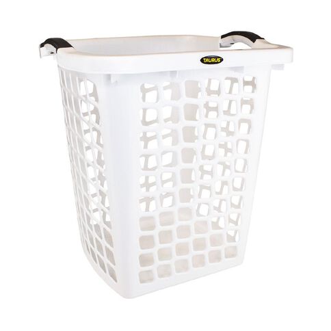 Taurus Laundry Hamper White 60L