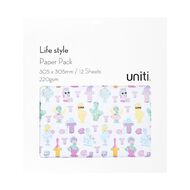 Uniti Life Style 12 x 12 inch Paper Pad
