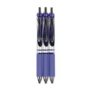 WS Retractable Metal Barrel Gel Pen Blue Blue Mid 3 Pack