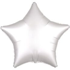 Anagram Satin Luxe Star White Foil Balloon Standard 17in White