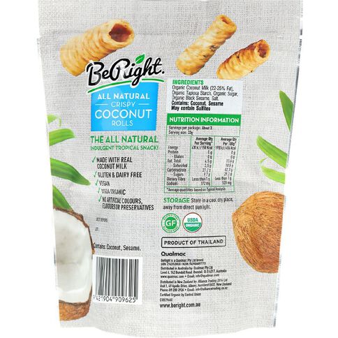 Be Right All Natural Crispy Coconut Rolls 100g