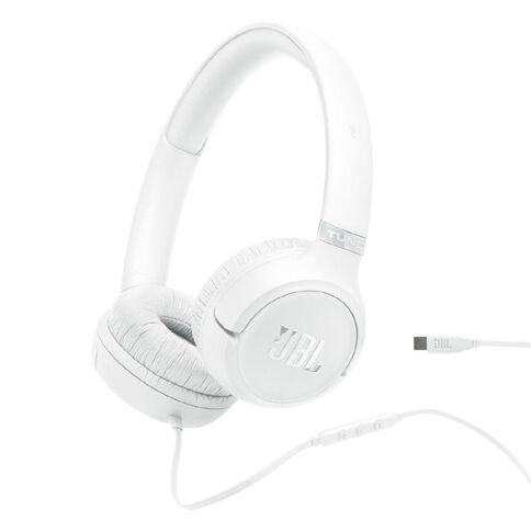 JBL JBL Tune 530 Wired USB-C On-Ear Headphones - White