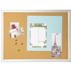 WS Aluminium Frame Cork Board 450mm x 600mm