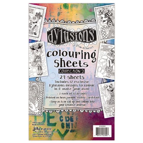 Ranger Dylusions Colouring Sheets 5 x 8 Inches Collection 2