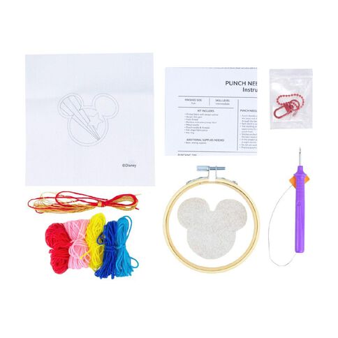 Punch Needle Key Ring 7cm Mickey Star Ears
