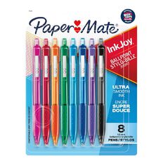 Paper Mate InkJoy Ballpoint Pen 8 Pack Assorted
