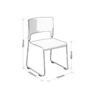 Slim Stacker Chair White
