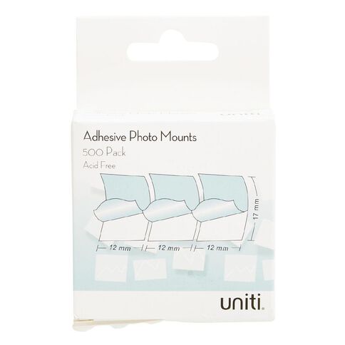 Uniti Photo Mounts White 500 Pack
