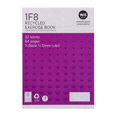 WS Exercise Book 1F8 12mm Ruled 32 Leaf Purple