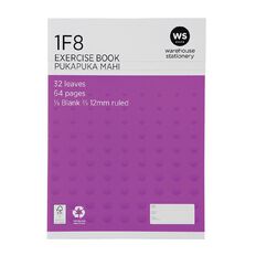 WS Exercise Book 1F8 12mm Ruled 32 Leaf Purple